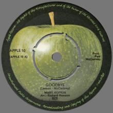 MARY HOPKIN - 1969 03 28 - GOODBYE ⁄ SPARROW - APPLE 10 - HOLLAND - pic 3