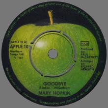 MARY HOPKIN - 1969 03 28 - GOODBYE ⁄ SPARROW - APPLE 10 - NORWAY - pic 3