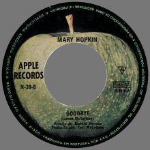 MARY HOPKIN - 1969 03 28 - GOODBYE ⁄ SPARROW - APPLE 10 - PORTUGAL - N-38-8 - pic 3