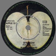 MARY HOPKIN - 1969 03 28 - GOODBYE ⁄ SPARROW - APPLE 10 - SWEDEN - ORANGE - pic 4