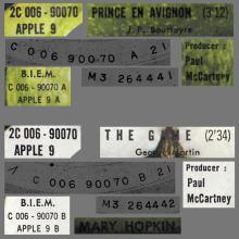 MARY HOPKIN - 1969 07 03 - PRINCE EN AVIGNON ⁄ THE GAME - APPLE 9 - 2C 006-90070 - FRANCE - pic 4