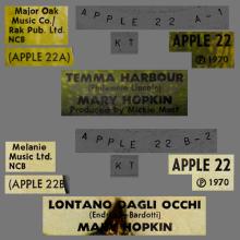 MARY HOPKIN - 1970 01 16 - TEMMA HARBOUR ⁄ LONTANO DAGLI OCCHI - APPLE 22 - NORWAY - pic 4