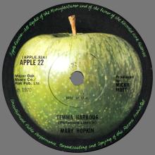 MARY HOPKIN - 1970 01 16 - TEMMA HARBOUR ⁄ LONTANO DAGLI OCCHI - APPLE 22 - UK  - pic 3