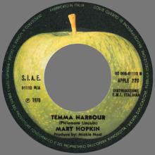 MARY HOPKIN - 1970 01 29 - TEMMA HARBOUR ⁄ THE PUPPY SONG - APPLE 22C - 3C 006-91112 M - ITALY - pic 3