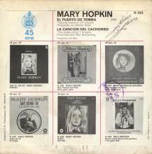 MARY HOPKIN - 1970 01 29 - TEMMA HARBOUR ⁄ THE PUPPY SONG - EL PUERTO DE TEMMA ⁄ LA CANCION DEL CACHORRO - H 522 - SPAIN - pic 2