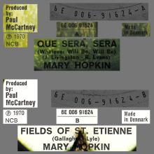 MARY HOPKIN - 1970 07 09 - QUE SERA SERA ⁄ FIELDS OF ST. ETIENNE - DENMARK - APPLE 28 - 6E 006-91624 - pic 4