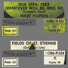 MARY HOPKIN - 1970 07 09 - QUE SERA SERA ⁄ FIELDS OF ST. ETIENNE - GERMANY - APPLE 28 - 1C 006-91624 - pic 4