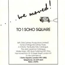UK1977  THE RECORD 'WE MOVED' (MPL1) - PRESS RELEASE PROMO FOLDER - pic 8