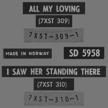 NO 1964 03 00 - ALL MY LOVING ⁄ I SAW HER STANDING THERE - SD 5958 - 6 - ORANGE - ND 7442 - YESTERDAY ⁄ ACT NATURALLY - pic 1