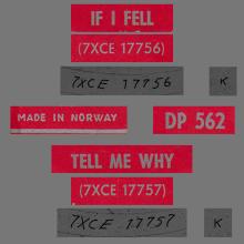 NO 1964 10 00 - IF I FELL ⁄ TELL ME WHY - DP 562 -1 - PINK - GN 1729 - LONG TALL SALLY - JAN HOILAND - pic 1