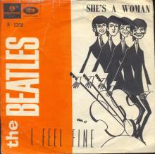 NO 1964 11 00 - I FEEL FINE ⁄ SHE'S A WOMAN - R 5200 - 1 - ORANGE - SS 350 - BABY LOVE - pic 1