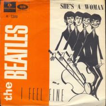 NO 1964 11 00 - I FEEL FINE ⁄ SHE'S A WOMAN - R 5200 - 2 - ORANGE - SS 350 - BABY LOVE - pic 1