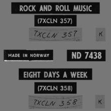NO 1965 01 00 - ROCK AND ROLL MUSIC ⁄ EIGHT DAYS A WEEK - ND 7438 - 1 - YELLOW - SS 350 - BABY LOVE  - pic 1