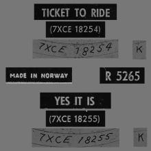 NO 1965 03 00 - TICKET TO RIDE ⁄ YES IT IS - R 5265 - 1 - ORANGE -LABEL 3 - F 5306 - DANCE, DANCE, DANCE - pic 1