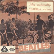 NO 1965 10 00 - ACT NATURALLY ⁄ YESTERDAY - ND 7442 - LABEL 4 - R 5305 - HELP ⁄ I'M DOWN - pic 1