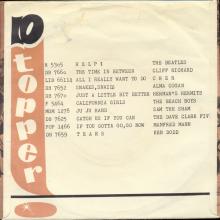 NO 1965 10 00 - ACT NATURALLY ⁄ YESTERDAY - ND 7442 - LABEL 4 - R 5305 - HELP ⁄ I'M DOWN - pic 1