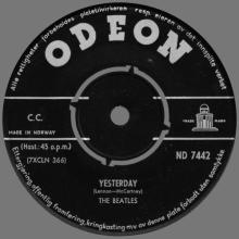 NO 1965 10 00 - ACT NATURALLY ⁄ YESTERDAY - ND 7442 - LABEL 4 - R 5305 - HELP ⁄ I'M DOWN - pic 5