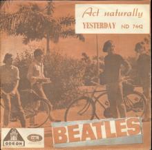 NO 1965 10 00 - ACT NATURALLY ⁄ YESTERDAY - ND 7442 - LABEL 6 - SLEEVE BLANK ON THE B-SIBE - pic 1