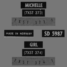 NO 1966 01 00 - MICHELLE ⁄ GIRL - SD 5987 - 1 - PURPLE - LABEL 3 - ND 7442 - ACT NATURALLY ⁄ YESTERDAY - pic 1