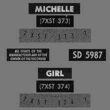 NO 1966 01 00 - MICHELLE ⁄ GIRL - SD 5987 - 2 - BLUE - LABEL 5 - ND 7442 - ACT NATURALLY ⁄ YESTERDAY - pic 1