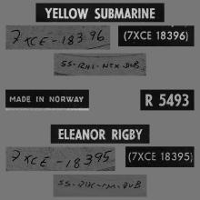 NO 1966 07 00 - YELLOW SUBMARINE ⁄ ELEANOR RIGBY - R 5055 - 1- RED - LABEL 3 - F 5602 - SLOOP JOHN B - pic 1