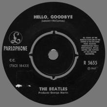 NO 1967 11 00 - HELLO, GOODBYE ⁄ I AM THE WALRUS - R 5655 -1 - LABEL 5 - GN 1792 - 9-TIMENS MASURKA - pic 1