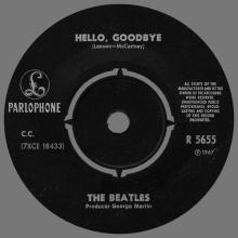 NO 1967 11 00 - HELLO, GOODBYE ⁄ I AM THE WALRUS - R 5655 -2 - LABEL 5 - GN 1792 - 9-TIMENS MASURKA - pic 1