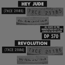 NO 1968 09 00 - HEY JUDE ⁄ REVOLUTION - DP 570 -1 - LABEL 5 - SWEDISH SLEEVE - pic 1