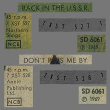 NO 1969 03 00 - BACK IN THE USSR ⁄ DON'T PASS ME BY - SD 6061 - 2 - LABEL 7 - SWEDISH SLEEVE - pic 1