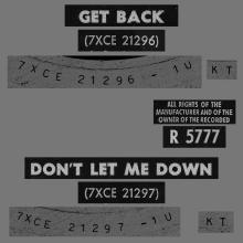 NO 1969 04 00 - GET BACK ⁄ DON'T LET ME DOWN - R 5777 -1 - LABEL 5 - SWEDISH SLEEVE - pic 1