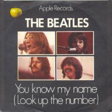 NO 1970 02 00 - LET IT BE ⁄ YOU KNOW MY NAME (LOOK UP THE NUMBER) - R 5853 -1 - LABEL 7 - SWEDISH SLEEVE - pic 1
