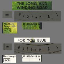 NO 1970 07 00 - THE LONG AND WINDING ROAD ⁄ FOR YOU BLUE - 7E 006-04514 M -4E 006-04514 M - LABEL 7 - CL 15606 - BOBBIE GENTRY - pic 1