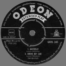 NORWAY EP 1966 03 00 - MICHELLE - GEOS 245 - LABEL BLACK ARCHED ODEON - pic 1