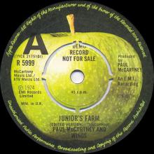 uk1974(4)a Junior's Farm / Junior's Farm  R 5999  25-10-74 - pic 1