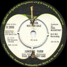 uk1974(4)a Junior's Farm / Junior's Farm  R 5999  25-10-74 - pic 2