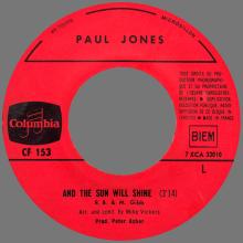 PAUL JONES - AND THE SUN WILL SHINE ⁄ THE DOG PRESIDES - FRANCE - L CF 153 - 1968 03 08 - pic 3