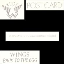 1979 PAUL McCARTNEY  - POSTCARD UK - MPL 1979 - WINGS BACK TO THE EGG - 15,2X10,7 - pic 1