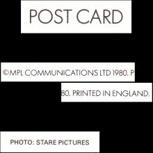 1980 PAUL McCARTNEY- POSTCARD UK - MPL 1980 - PHOTO STARE PICTURES - 14,7X10,6 - pic 1