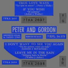 PETER AND GORDON - I DON'T WANT TO SEE YOU AGAIN - 7EPL 14.175 - SPAIN - EP -1 - pic 1