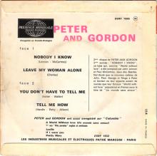PETER AND GORDON - NOBODY I KNOW - ESRF 1566 - FRANCE - EP - pic 2