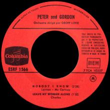 PETER AND GORDON - NOBODY I KNOW - ESRF 1566 - FRANCE - EP - pic 1