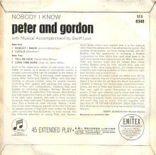 PETER AND GORDON - NOBODY I KNOW - GEP SEG 8348 - UK - EP - pic 1