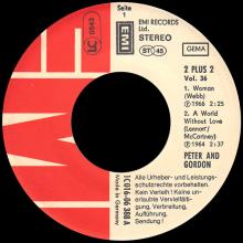 PETER AND GORDON - WOMAN ⁄ A WORLD WITHOUT LOVE ⁄ NOBODY I KNOW - 1C 016-06 388 - GERMANY - EP - pic 1
