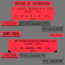 PETER AND GORDON - WOMAN - ESRF 1824 - FRANCE - EP - pic 4