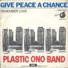 PLASTIC ONO BAND - JOHN LENNON - GIVE PEACE A CHANCE - ITALY - 3C 006-90372 M ⁄ QMSP 16457 - pic 1