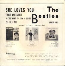 PORTUGAL 001 A - 1963 11 00 - LMEP 1162 - SHE LOVES YOU - DARK RED SLEEVE - pic 2