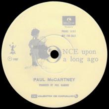 PORTUGAL 1987 10 28 - PAUL McCARTNEY - ONCE UPON A LONG AGO - DOUBLE SIDED A SIDE - PROMO 10/87 - pic 1