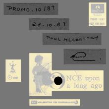 PORTUGAL 1987 10 28 - PAUL McCARTNEY - ONCE UPON A LONG AGO - DOUBLE SIDED A SIDE - PROMO 10/87 - pic 1