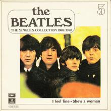 SPAIN 1964 12 05 - I FEEL FINE ⁄ SHE'S A WOMAN - SLEEVE 09 LABEL 2 - 1976 05 01 - J 006-04.686 - pic 1
