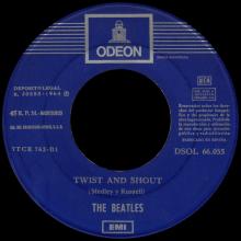 SPAIN 1964 06 01 - TWIST AND SHOUT ⁄ BOYS - SLEEVE 1 LABEL G 1 - DSOL 66.055 - pic 1
